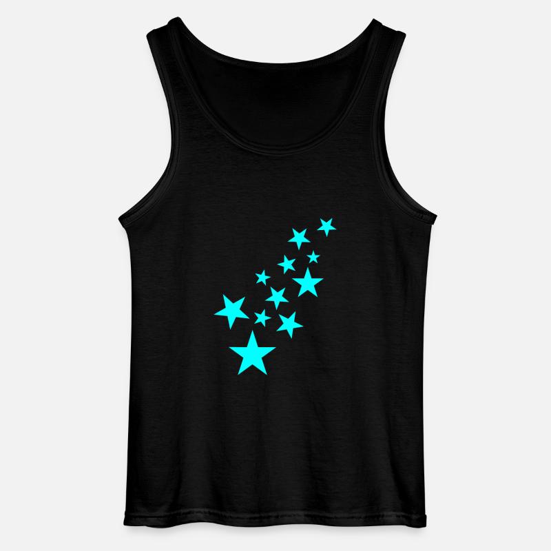 Stern Sternchen Muster Symbol - Gildan Männer Tank Top - Schwarz
