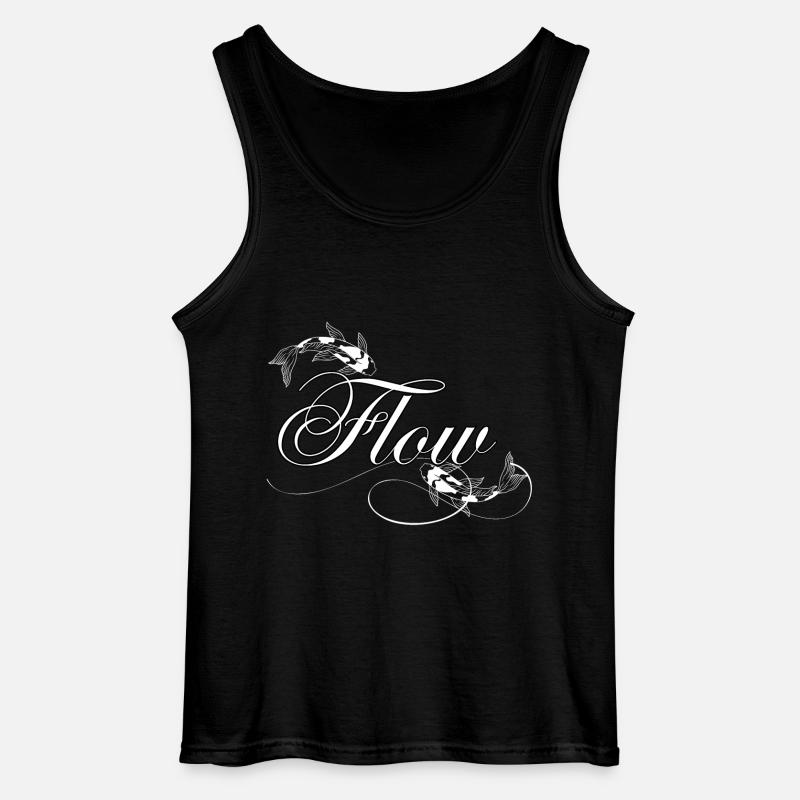 Flow. Koi Fish. - Gildan Men’s Tank Top - black