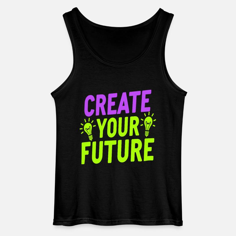 Create Your Future Glühbirne - Gildan Männer Tank Top - Schwarz