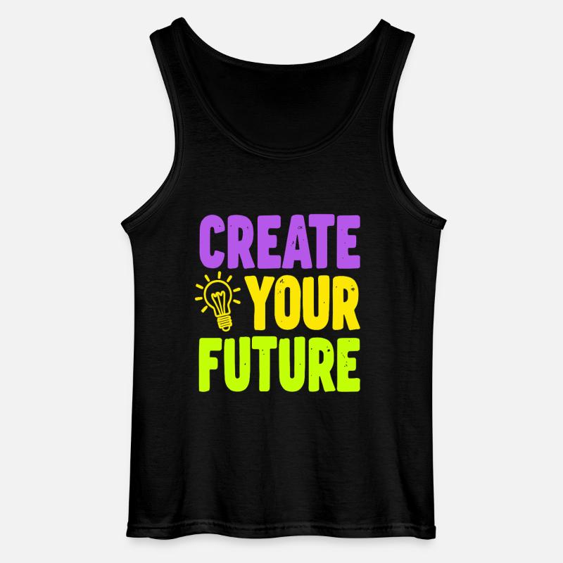 Create Your Future Glühbirne - Gildan Männer Tank Top - Schwarz
