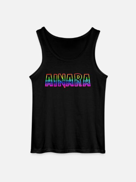 ainara rs rainbow - Gildan Men’s Tank Top - black