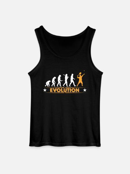 Tennis Evolution - orange/weiss - Gildan Men’s Tank Top - black