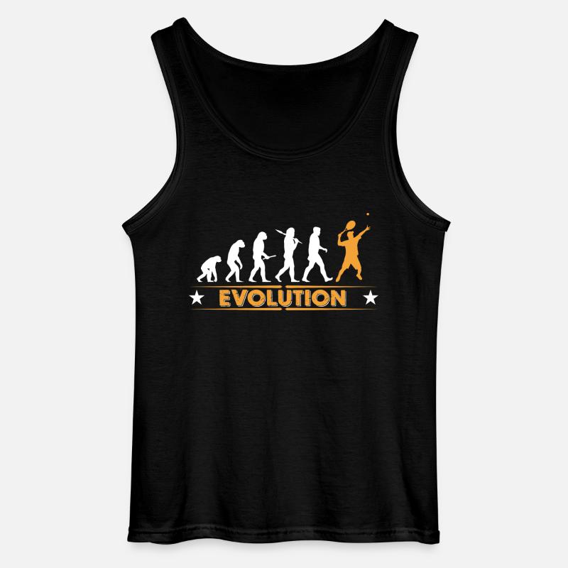 Tennis Evolution - orange/weiss - Gildan Männer Tank Top - Schwarz