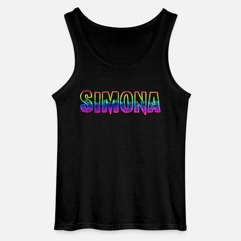simona rs regenbogen - Gildan Männer Tank Top - Schwarz