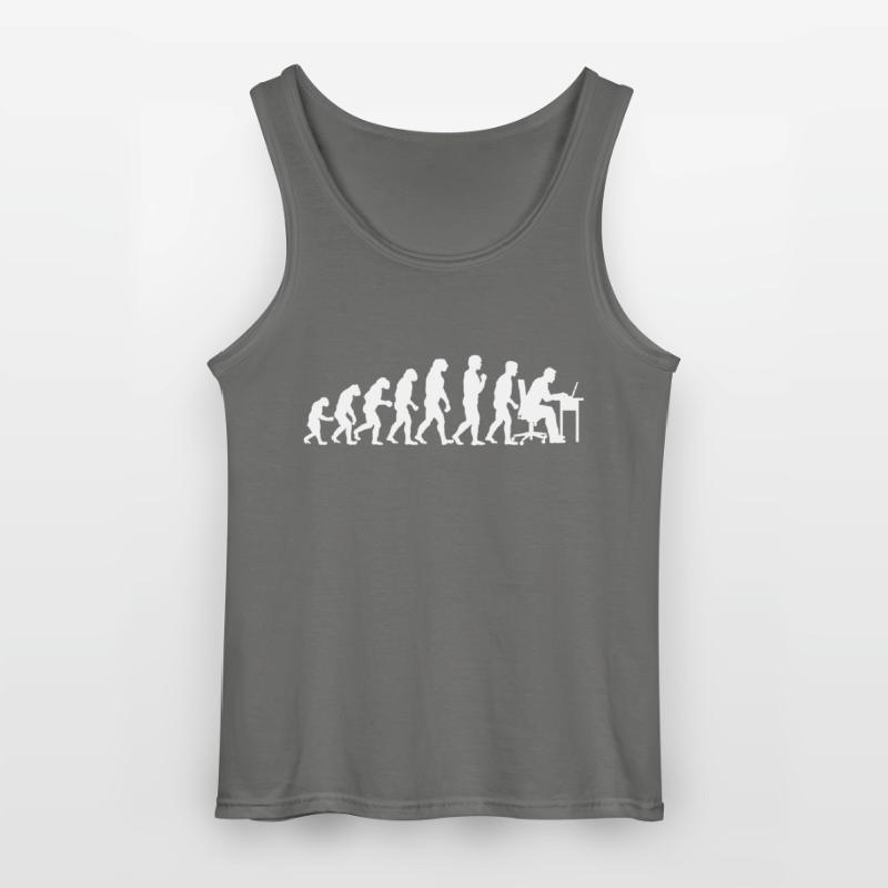 Evolution Technicien Informatique Programmation Nerd Débardeur Gildan Homme