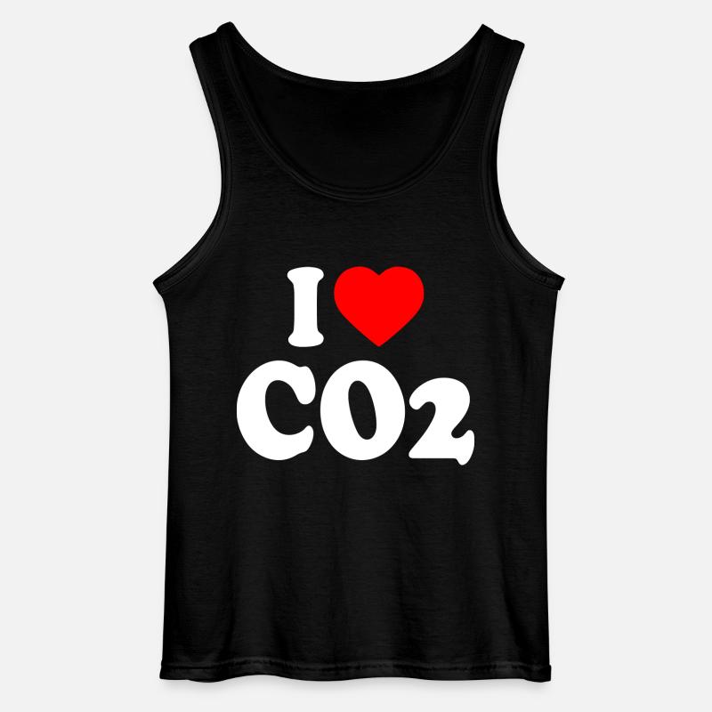 I love co2 - Gildan tanktop til mænd - sort