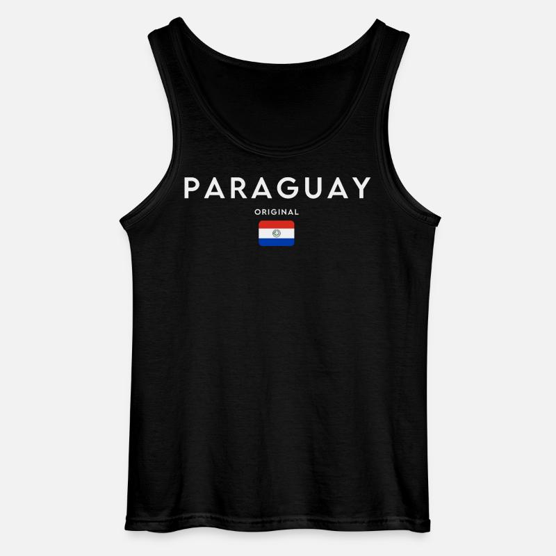 Paraguayan flag, Paraguayan pride - Gildan Men’s Tank Top - black