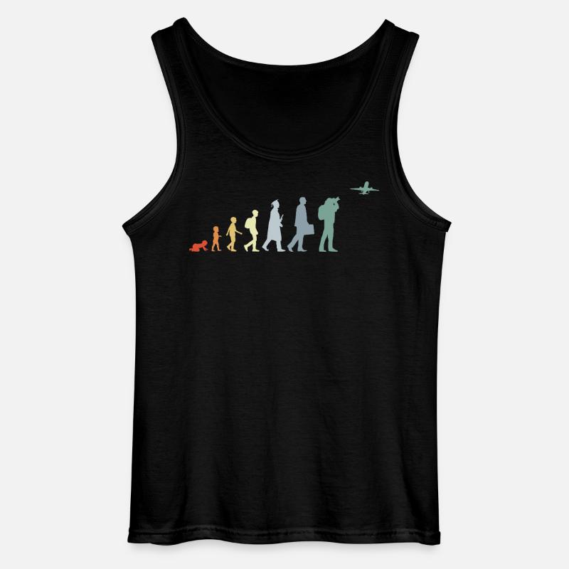 Airplane Observer Evolution - Gildan Men’s Tank Top - black