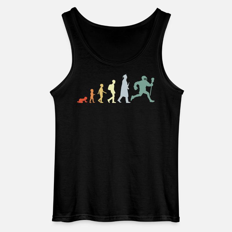 Evolution eines Lacrosse Spielers - Gildan Männer Tank Top - Schwarz