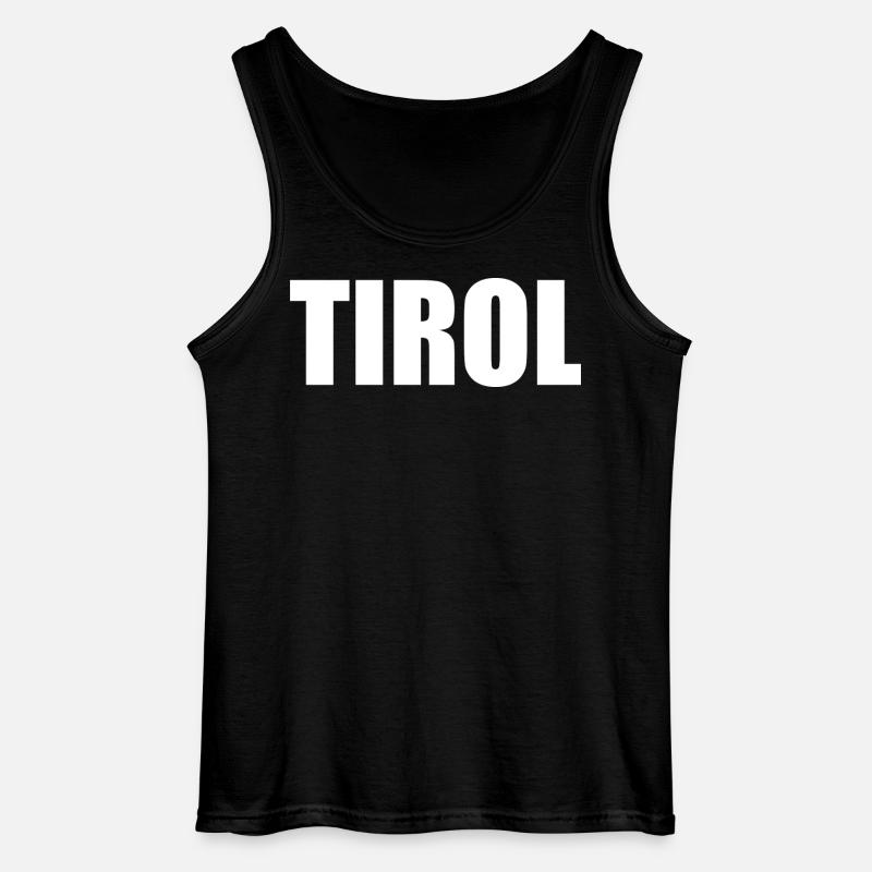 TIROL Logo weiß - Gildan Männer Tank Top - Schwarz