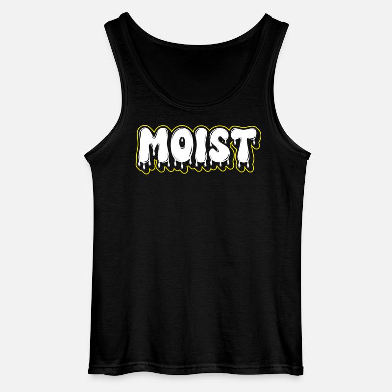 Moist Fat Font Wortzeichen - Gildan Männer Tank Top - Schwarz