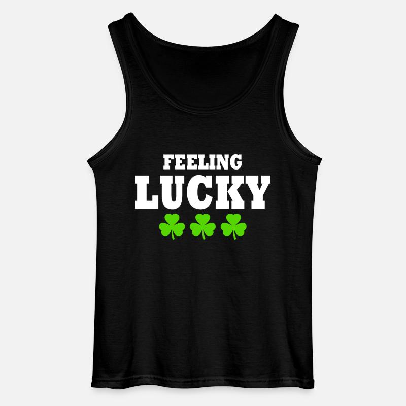 feeling lucky - Gildan Männer Tank Top - Schwarz