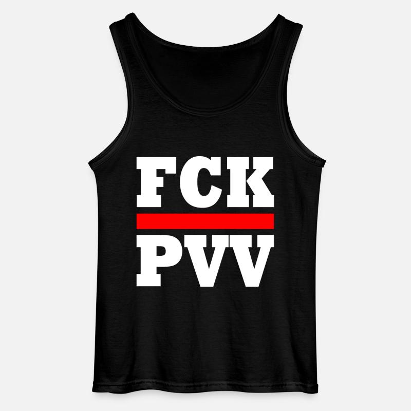 Fck pvv - Gildan Männer Tank Top - Schwarz