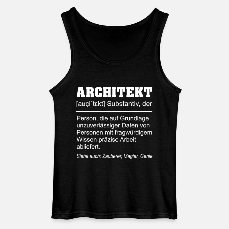 Architekt Definition Beruf Lustig - Gildan Männer Tank Top - Schwarz