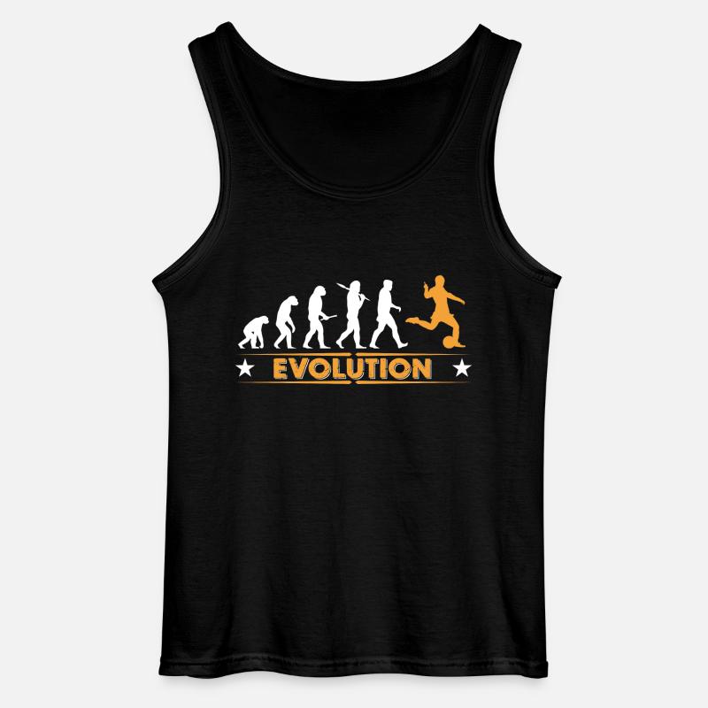 Fussball Evolution - orange/weiss - Gildan Männer Tank Top - Schwarz