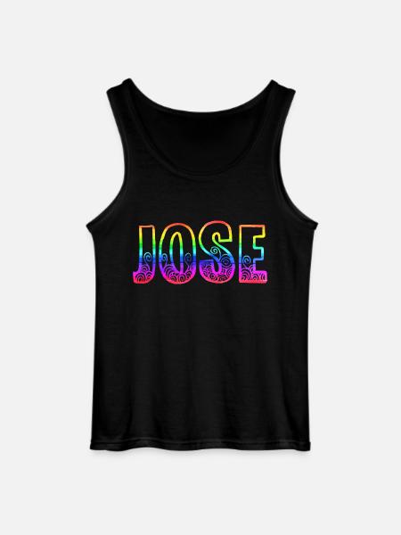 Jose R's Rainbow - Gildan Men’s Tank Top - black
