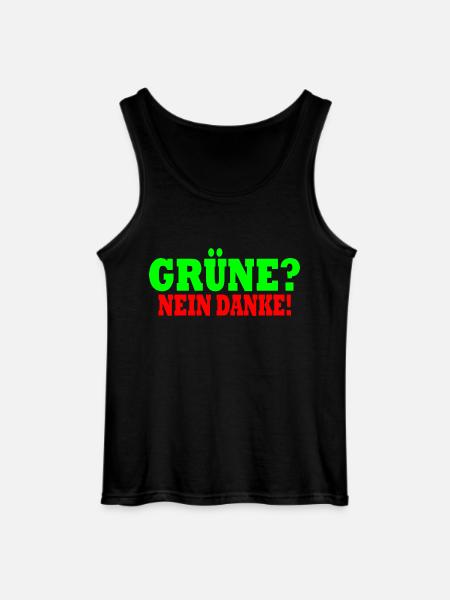 grüne nein danke - Gildan Männer Tank Top - Schwarz