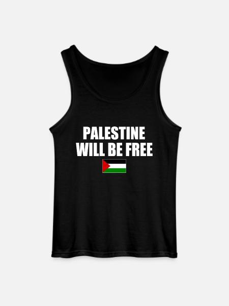 palestine will be free - Gildan Men’s Tank Top - black