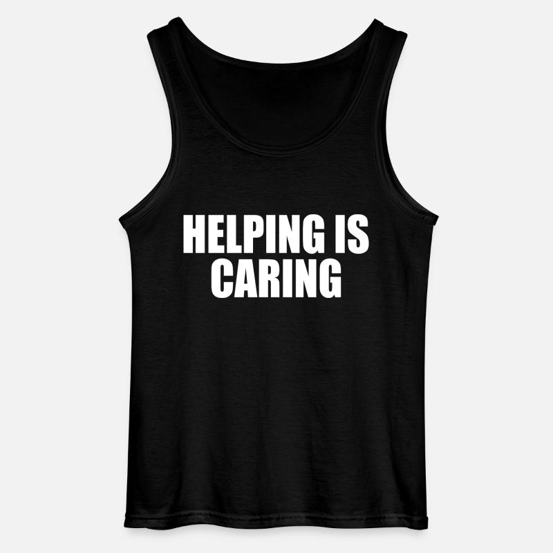 Helping is caring - Gildan Männer Tank Top - Schwarz