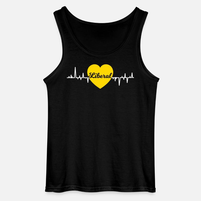 Liberales Herz - Gildan Männer Tank Top - Schwarz