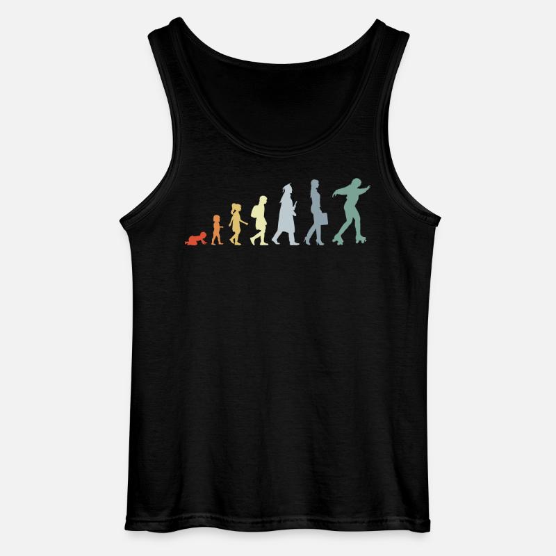 Roller Skater Evolution - Gildan Männer Tank Top - Schwarz