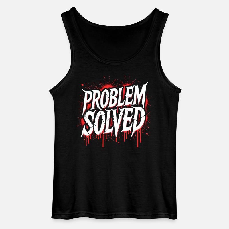Problem Gelöst - Problem Solved - Gildan Männer Tank Top - Schwarz