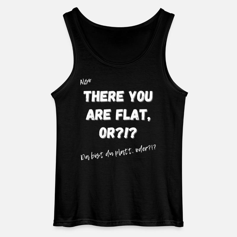 Da bist du platt?!? - Gildan Männer Tank Top - Schwarz