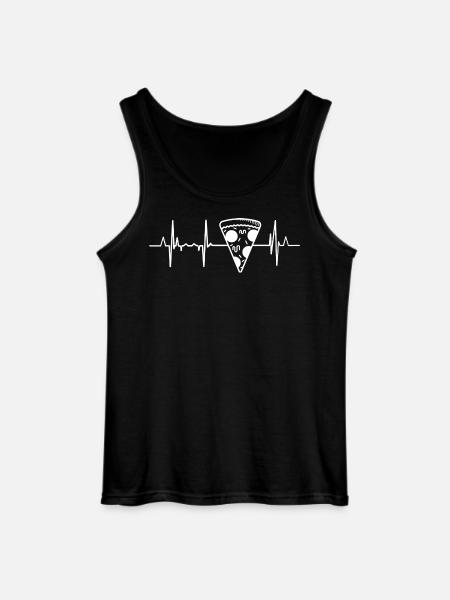 Pizza Heartbeat - Gildan Men’s Tank Top - black