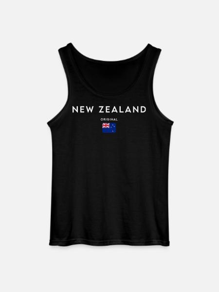 Flag of New Zealand - Gildan Men’s Tank Top - black