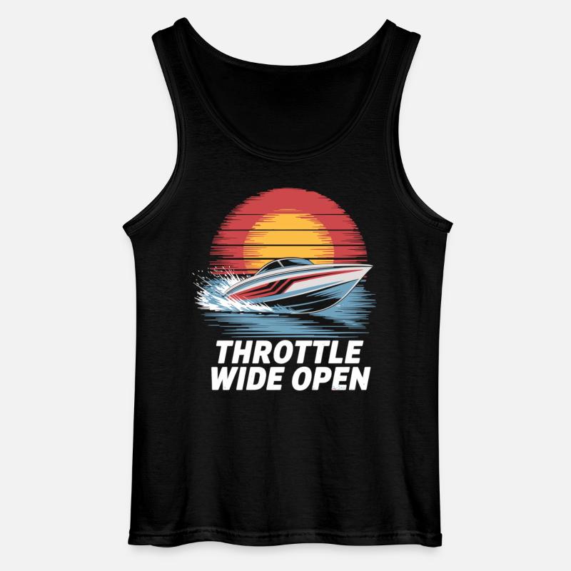 Speedboot Abenteuer Shirt - Gildan Männer Tank Top - Schwarz