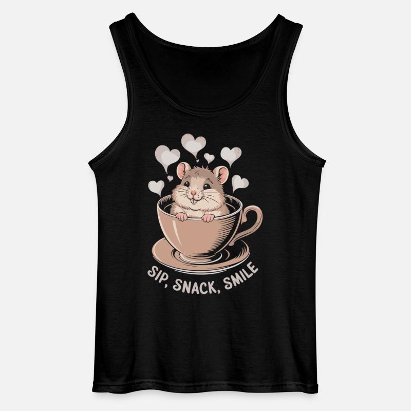 Kaffeepause mit Maus - Gildan Männer Tank Top - Schwarz