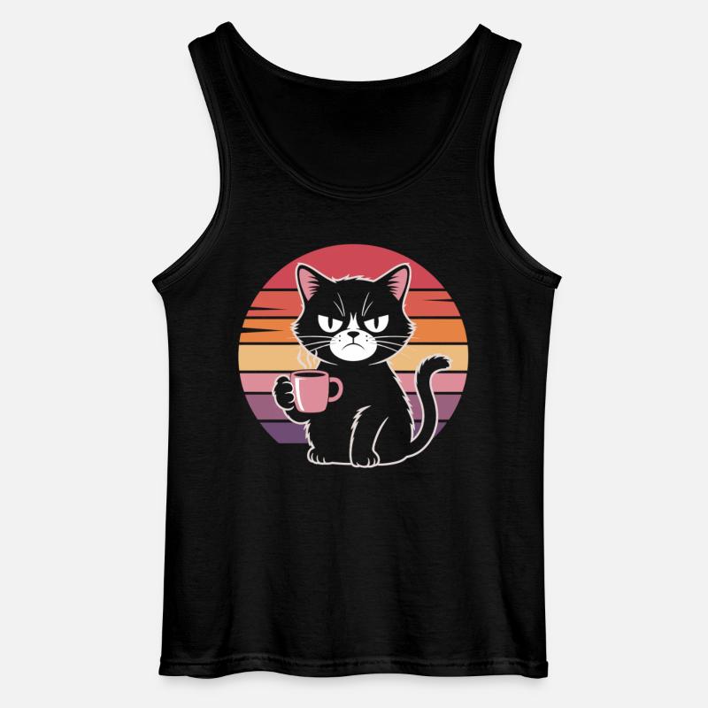 Miese Laune, guter Kaffee - Gildan Männer Tank Top - Schwarz