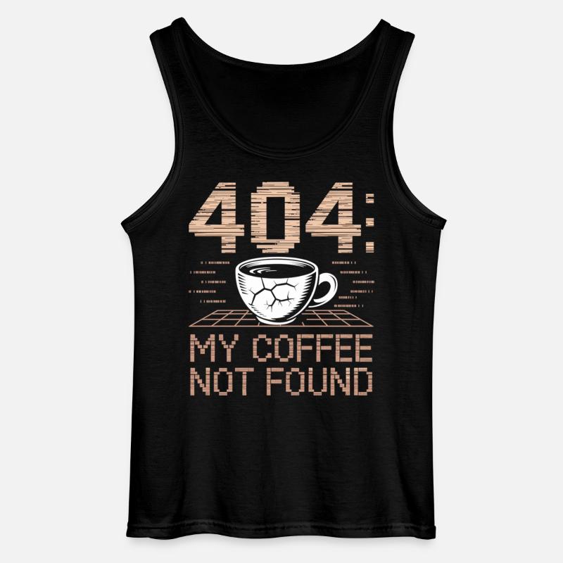 Kaffee Shirt 404 Fehlercode - Gildan Männer Tank Top - Schwarz