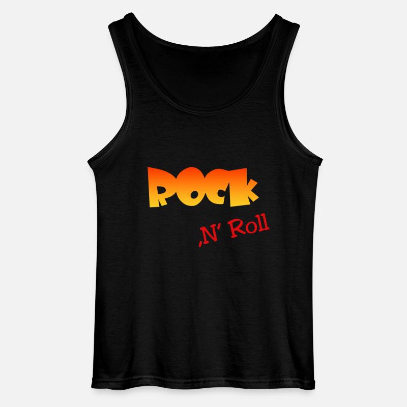 Rock n Roll - Gildan Männer Tank Top - Schwarz