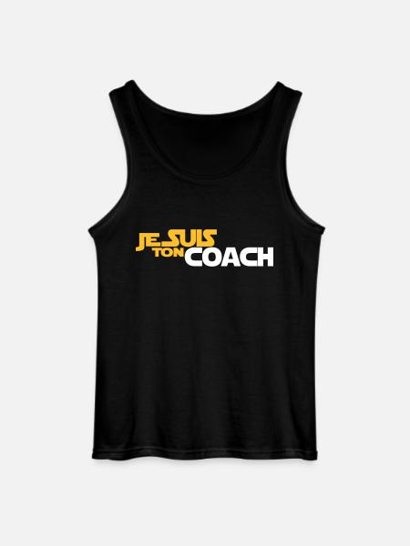 JE SUIS Ton coach - Débardeur Gildan Homme - noir