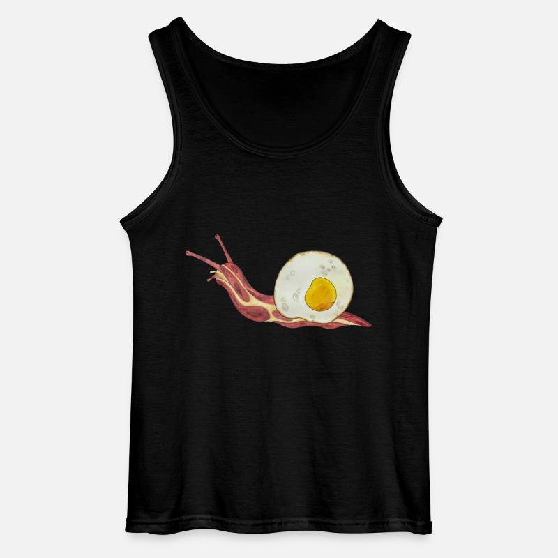 Baconschnecke Bacon and egg Spiegelei - Gildan Männer Tank Top - Schwarz