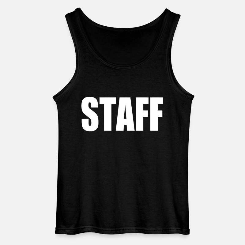 Staff - Gildan Männer Tank Top - Schwarz