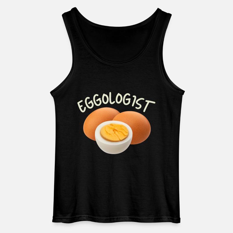 Egg, eggs, funny saying - Gildan Men’s Tank Top - black