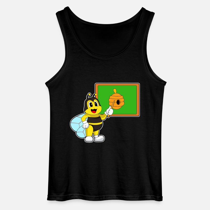 Biene Lehrer Pointer Bienennest - Gildan Männer Tank Top - Schwarz