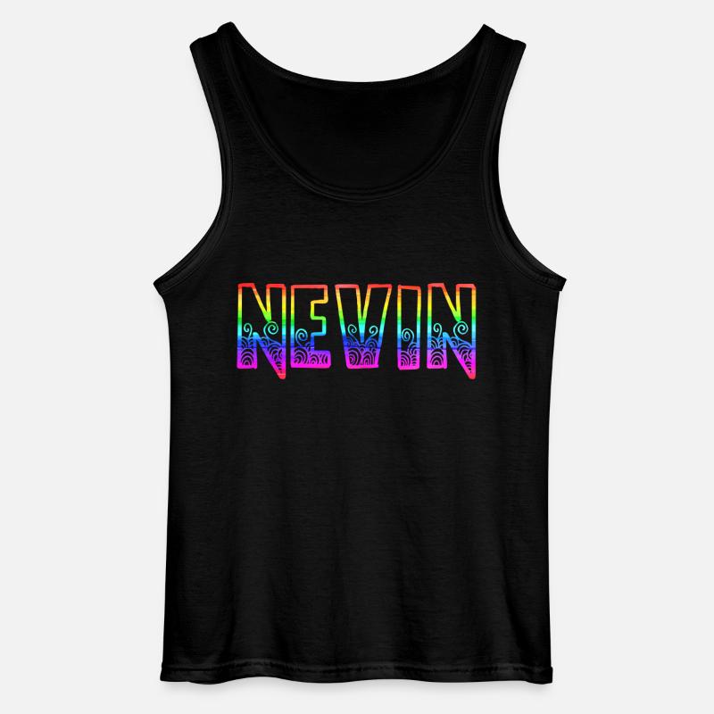nevin rs rainbow - Gildan Men’s Tank Top - black
