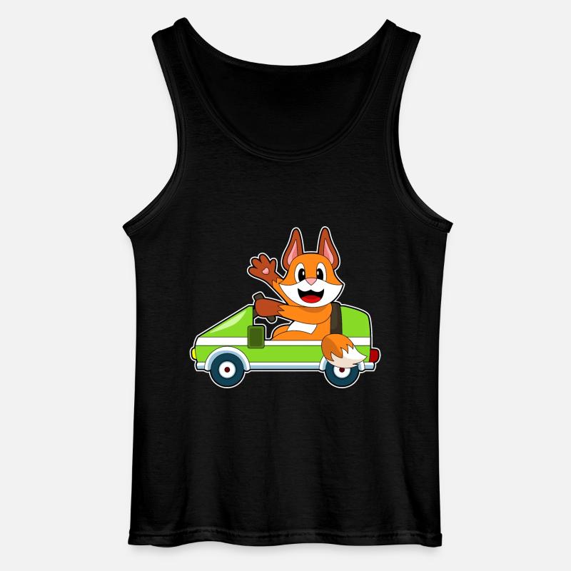 Fuchs Auto - Gildan Männer Tank Top - Schwarz
