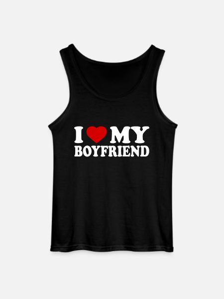 I love my boyfriend - Gildan tanktop til mænd - sort