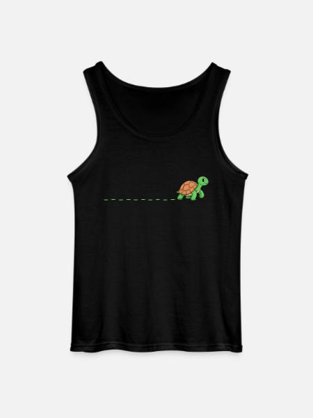 Cute Turtle Tracks Turtle Footprint - Gildan Men’s Tank Top - black