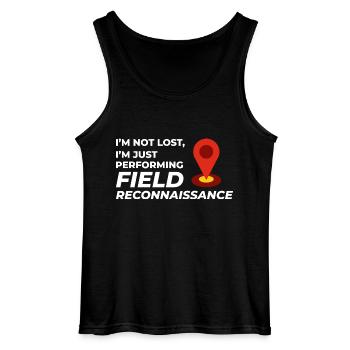 Feldaufklärung GIS Vermessungsingenieur Kartierung Humor - Gildan Männer Tank Top - Schwarz - Vorne - AI Model Male 185 dark (185cm)