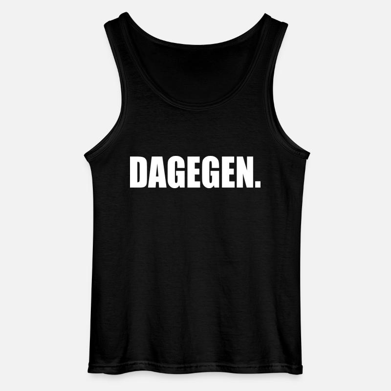 Dagegen - Gildan Männer Tank Top - Schwarz