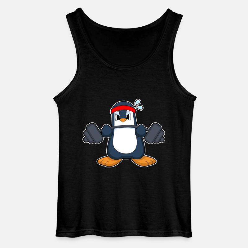Pinguin Krafttraining Hantel - Gildan Männer Tank Top - Schwarz