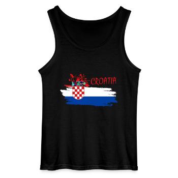 Kroatien - Gildan Männer Tank Top - Schwarz - Vorne - AI Model Male 185 dark (185cm)