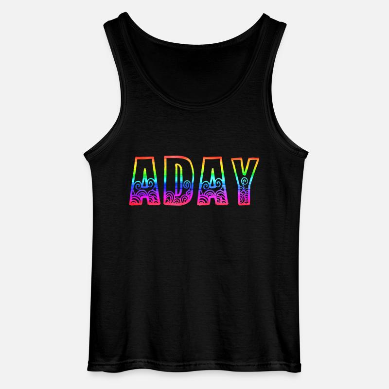 Aday RS Rainbow - Gildan Men’s Tank Top - black