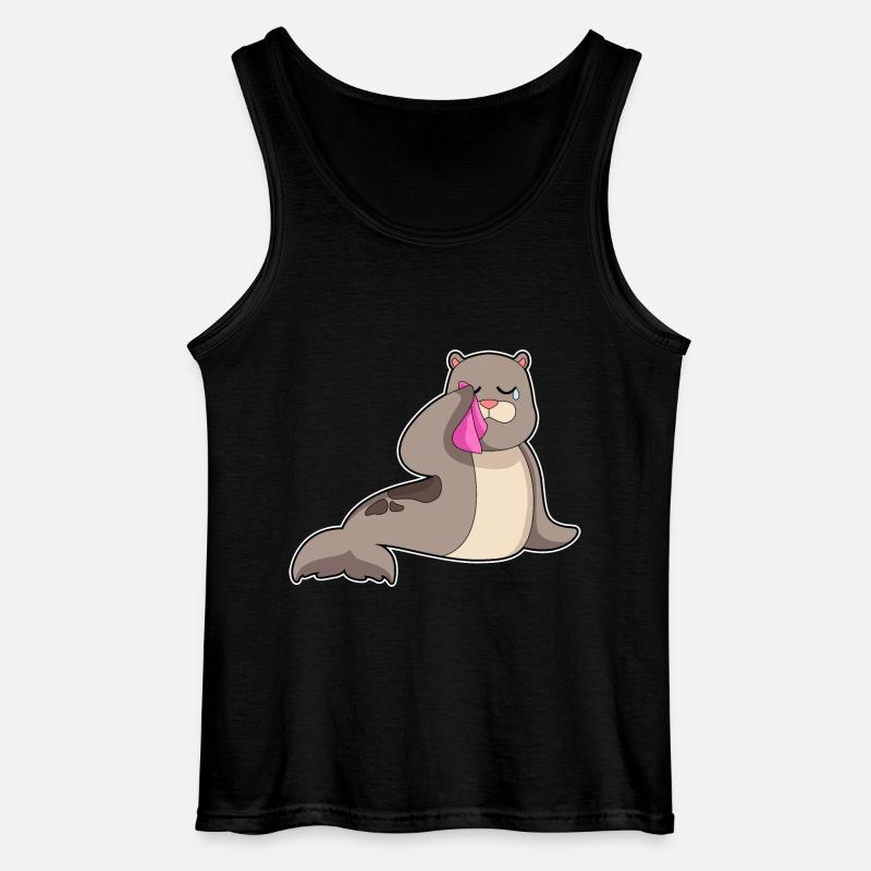 Seehund Taschentuch - Gildan Männer Tank Top - Schwarz