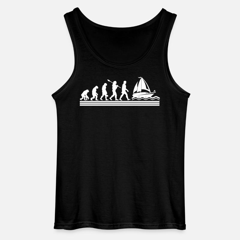 Segeln Segler Segelboot Evolution - Gildan Männer Tank Top - Schwarz
